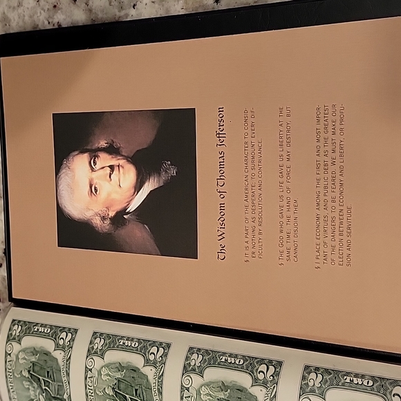 Uncut Sheet of Legal Tender $2 Bills - Picture 9 of 9